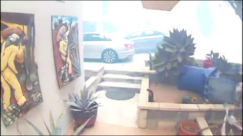 Security Camera Footage Shows Wildfire Reaching Homes in Camarillo