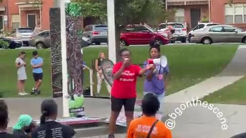 Protesters currently gathered in Columbus, Ohio.