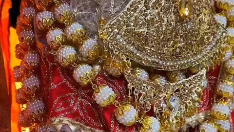 Beautiful radha ji with full dress and jewellery