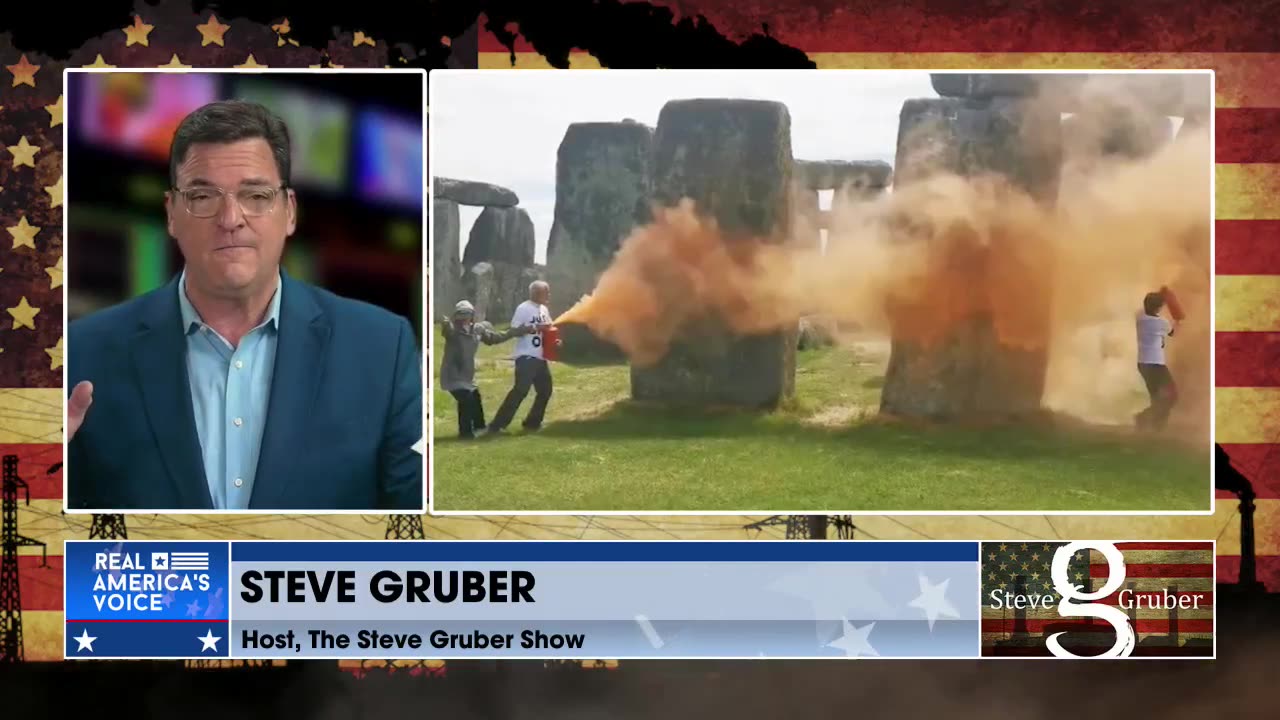 Eco-Terrorists Spray Painting Stonehenge