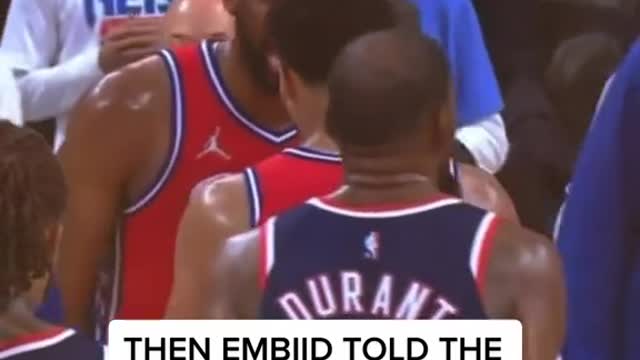 Kd Wants all the smoke from Embiid