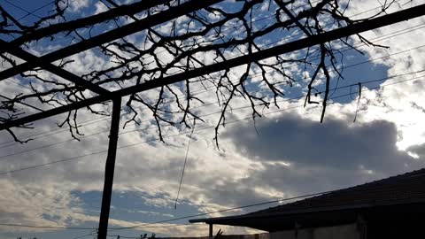 Watch the clouds over the house