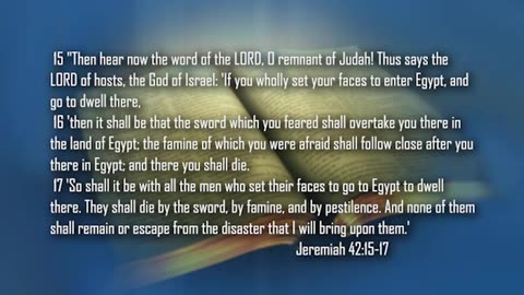 Jeremiah 42:1-22, October 23, 2024, I Will Keep Nothing Back From You