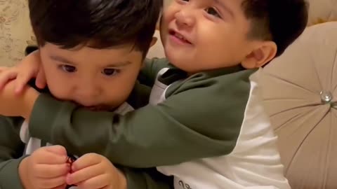 Cute baby/both are brother