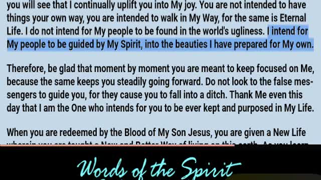 Words of the Spirit. July 12 2022