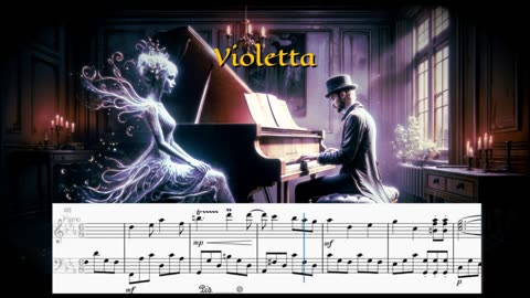 Violetta (Piano music with score) - Romantic, Calming & Relaxing