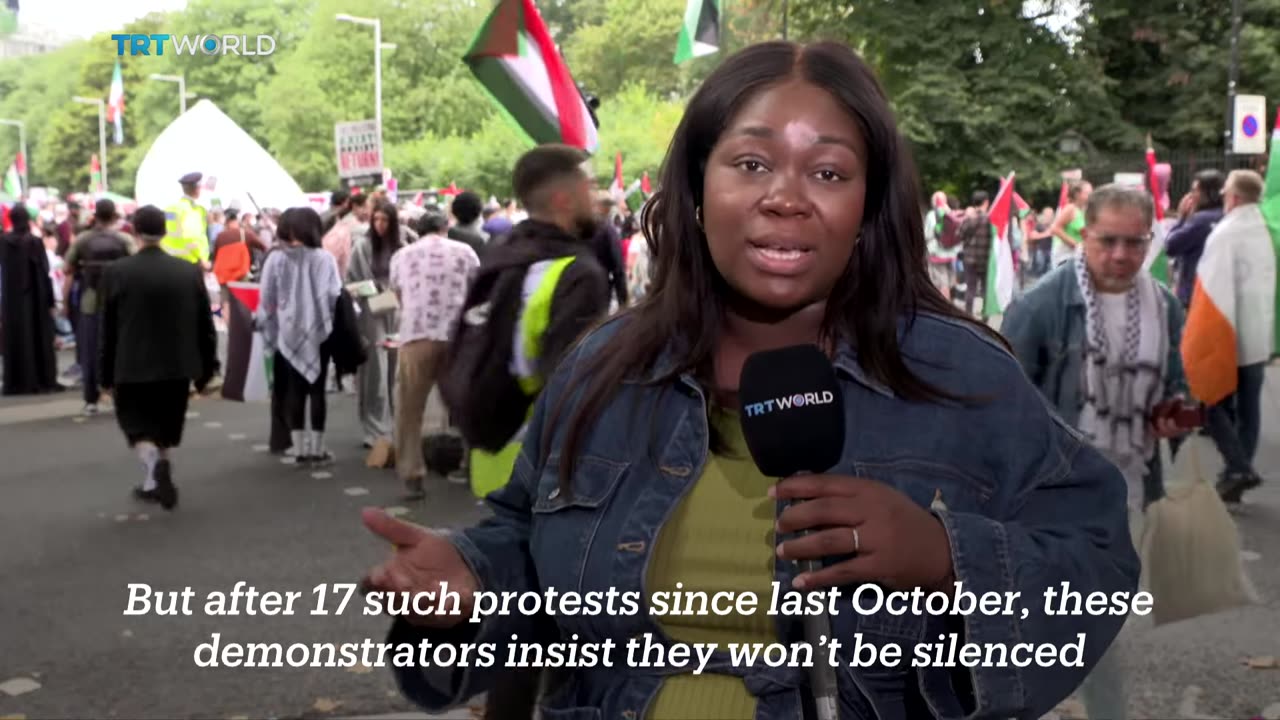 Pro-Palestinian rally held in UK in support of Gaza