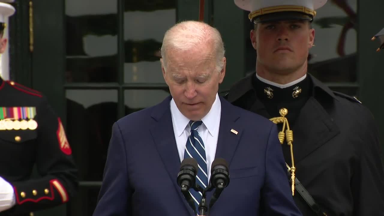 President Biden and the first lady welcome wounded warriors, their caregivers, & families to the White House