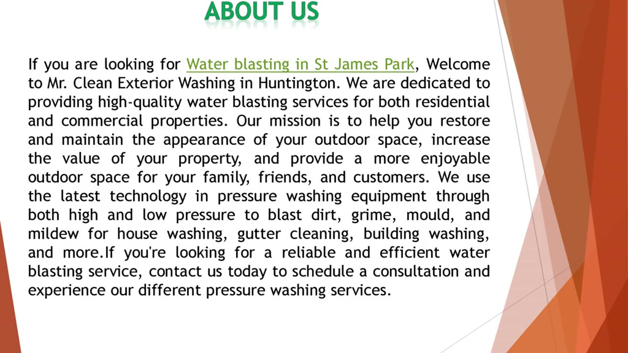 If you are looking for Water blasting in St James Park