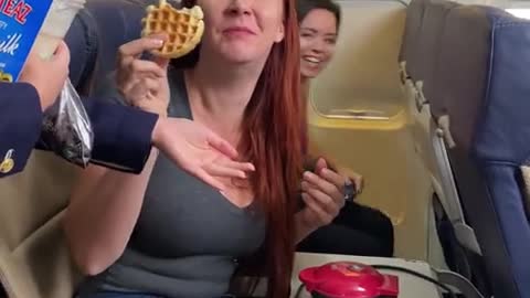 When the flight attendant KICKS HER OFF!