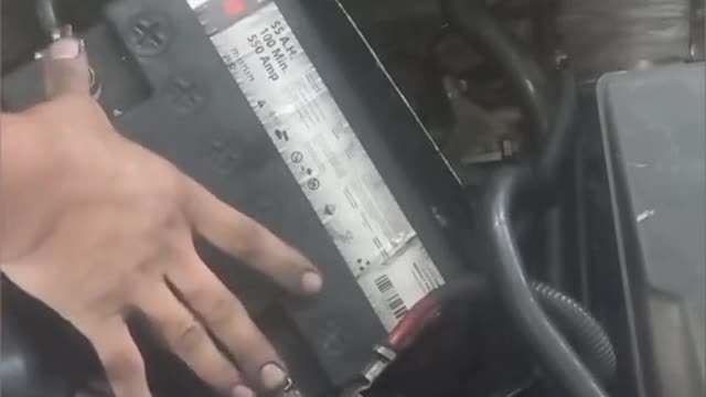 Put your hand on the battery of our car