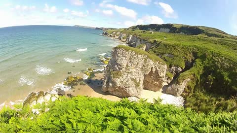Mark Clark Portrush walking around the Giants Causeway 2015.