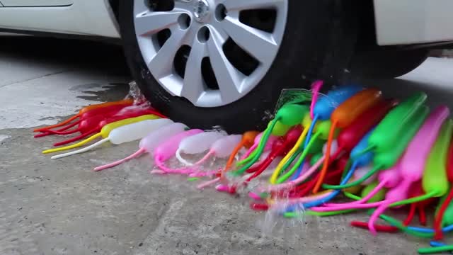 Oddly Satisfying Videos | Experiment Car vs Water Balloons