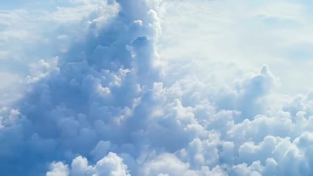 The blue sky and white clouds