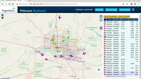 June 23rd 2022 - phoenix az time lapsed piware skyaware