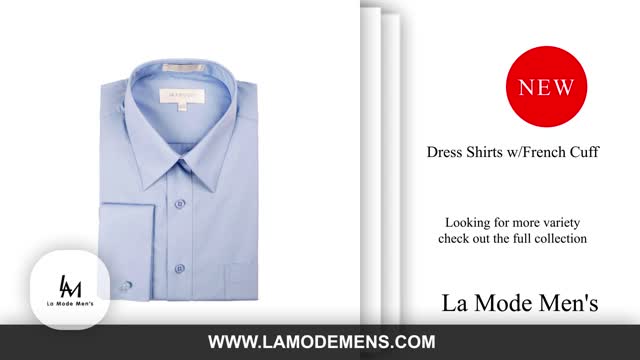 Dress Shirts w/French Cuff & Links | La Mode Men's