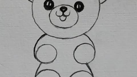 Draw Very Easy Teddy Bear Drawing