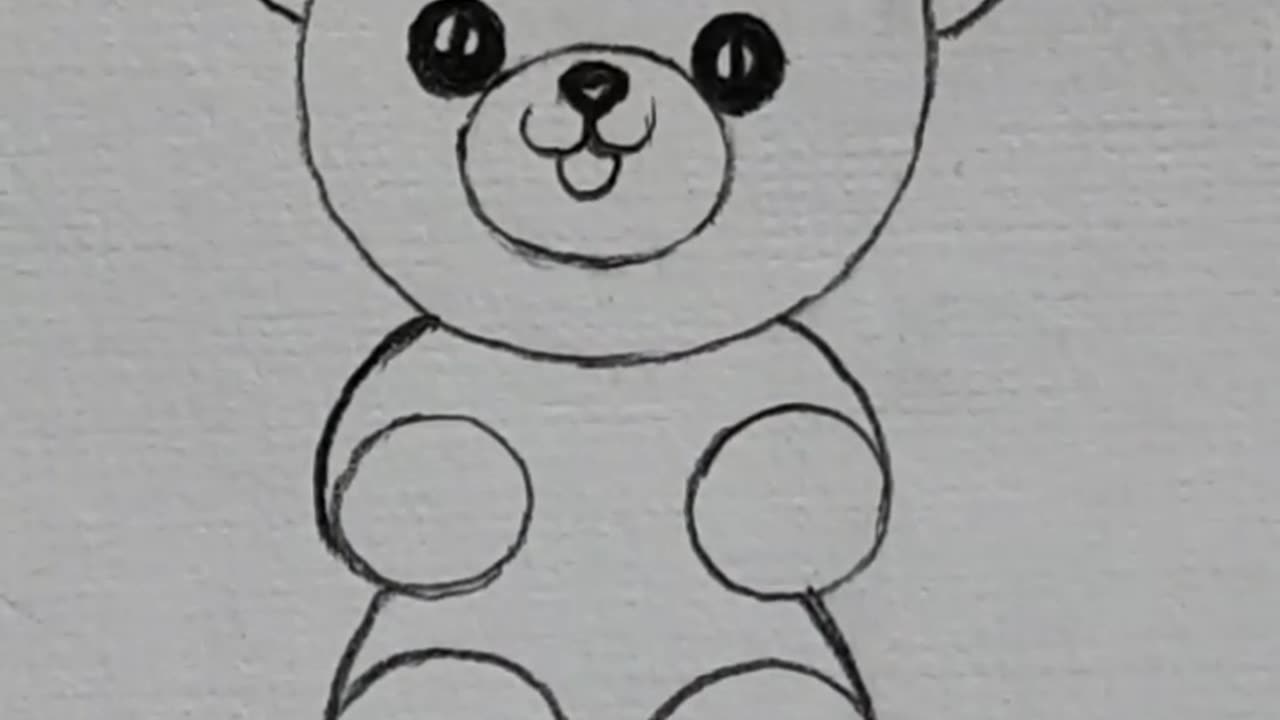 Draw Very Easy Teddy Bear Drawing