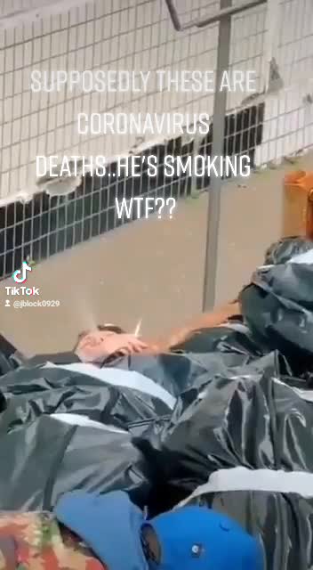 您還在相信政府、媒體所說的話嗎？？“新聞廣報、宣傳的大量確診死亡案例影片裡，假娃娃、演員……“抽煙的假死人”是怎樣！？”