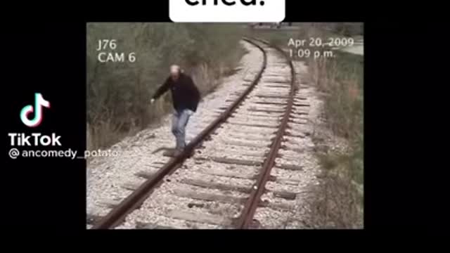 Old man hit by train😟🤫