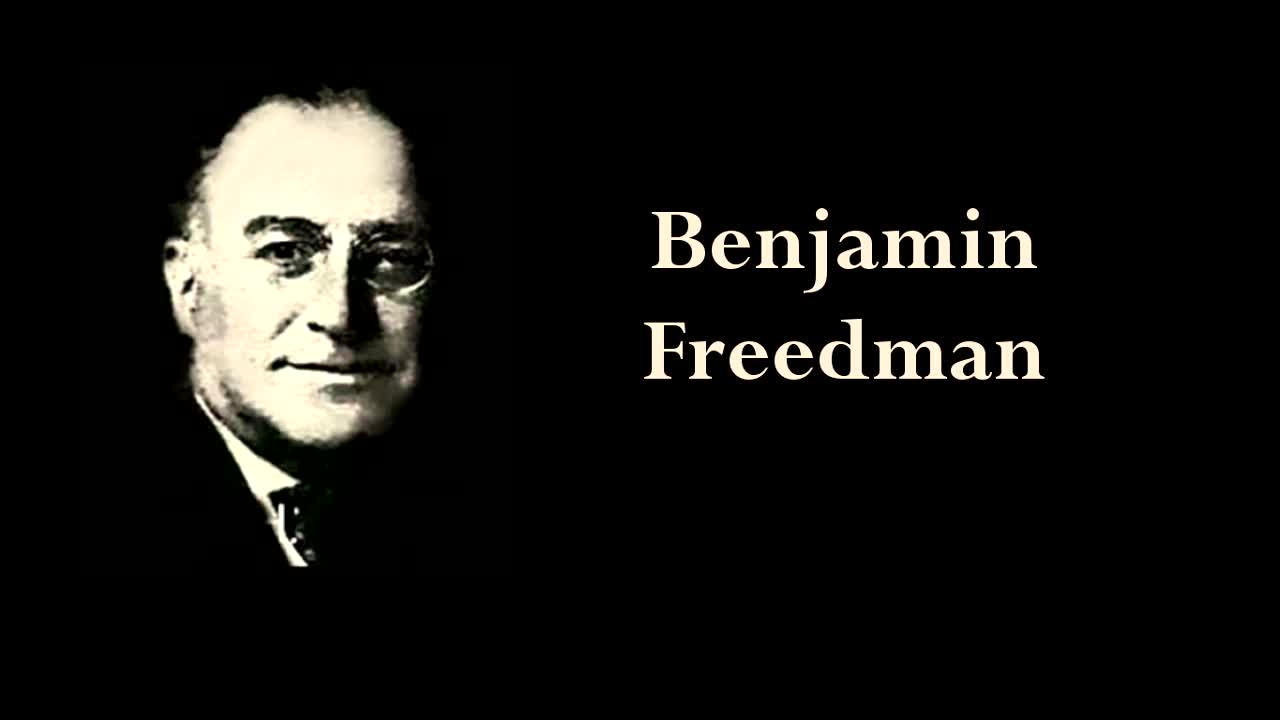 Discurso de Benjamin Freedman sobre as Origens da I e da II Guerra Mundial