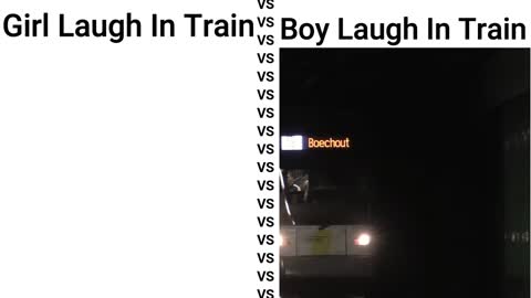 Girl Laughing😄 in train🚂VS Boys laughing in Metro