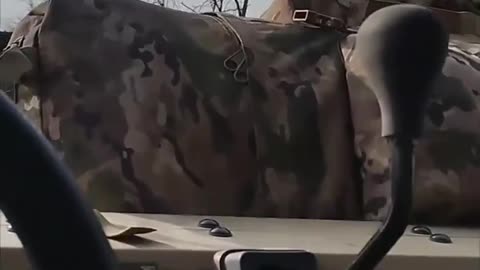 Russians Film Their Convoy Hit by a Drone