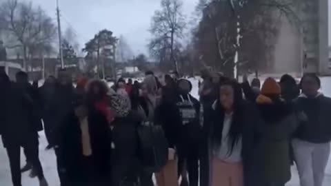 In Sumy, African students staged a mass protest - they are forcibly kept in the city