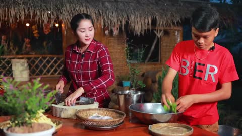 Cut Flowerless Banana for Soup cooking