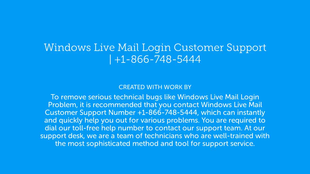 +1-866-748-5444 | Windows Live Mail Login Problems