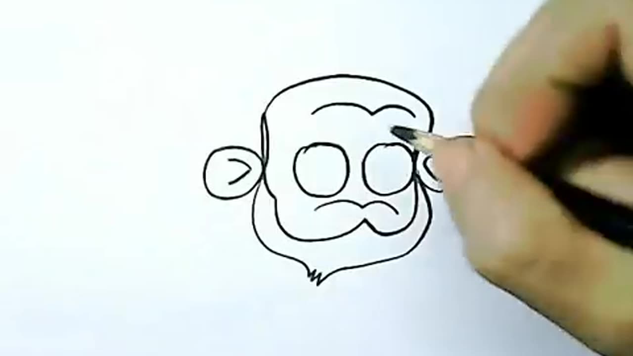 Drawing Cartoon Monkey