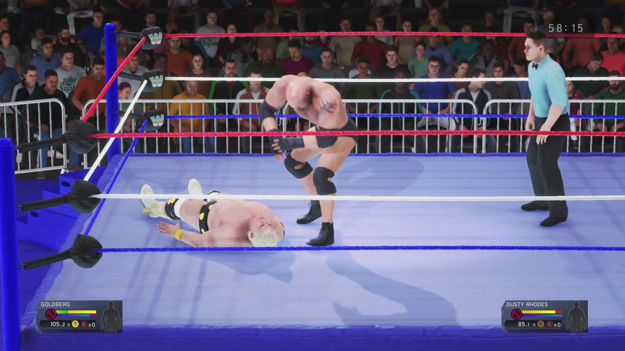 MATCH 196 GOLDBERG VS DUSTY RHODES WITH COMMENTARY