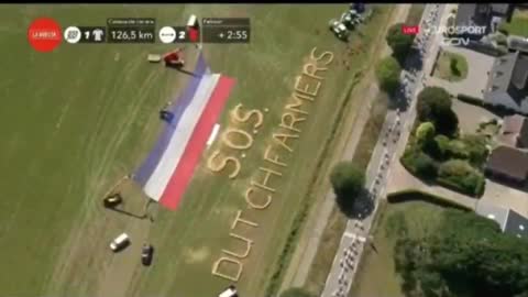 Dutch farmers made it onto Eurosport on another part of the La vuelta cycle race route,