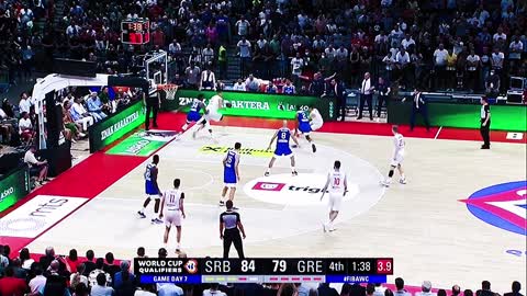 Indoor basketball game