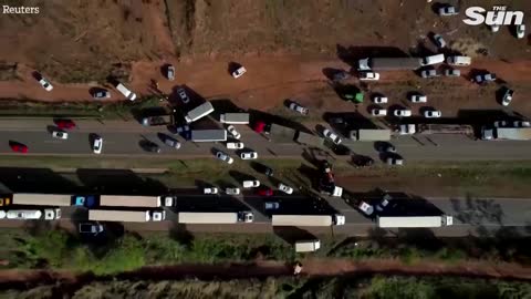 Bolsonaro supporters start fires and block roads after Brazil election defeat