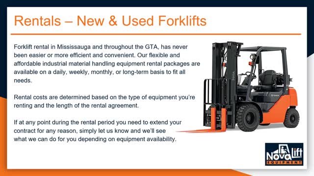 Forklift Rental Mississauga