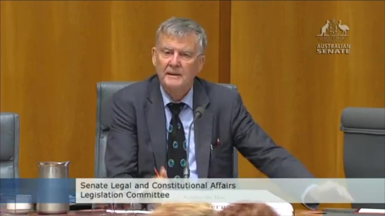 Senator Bill Heffernan 20th October 2015