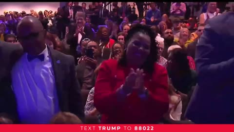 Trump recognizes Alice Marie Johnson in the audience of his town hall