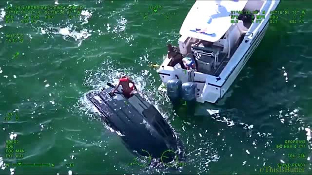 11 rescued as boat capsizes off ‘Beer Can Island’ in Florida