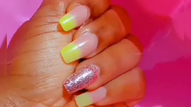 girl show off Adorable long finger nails