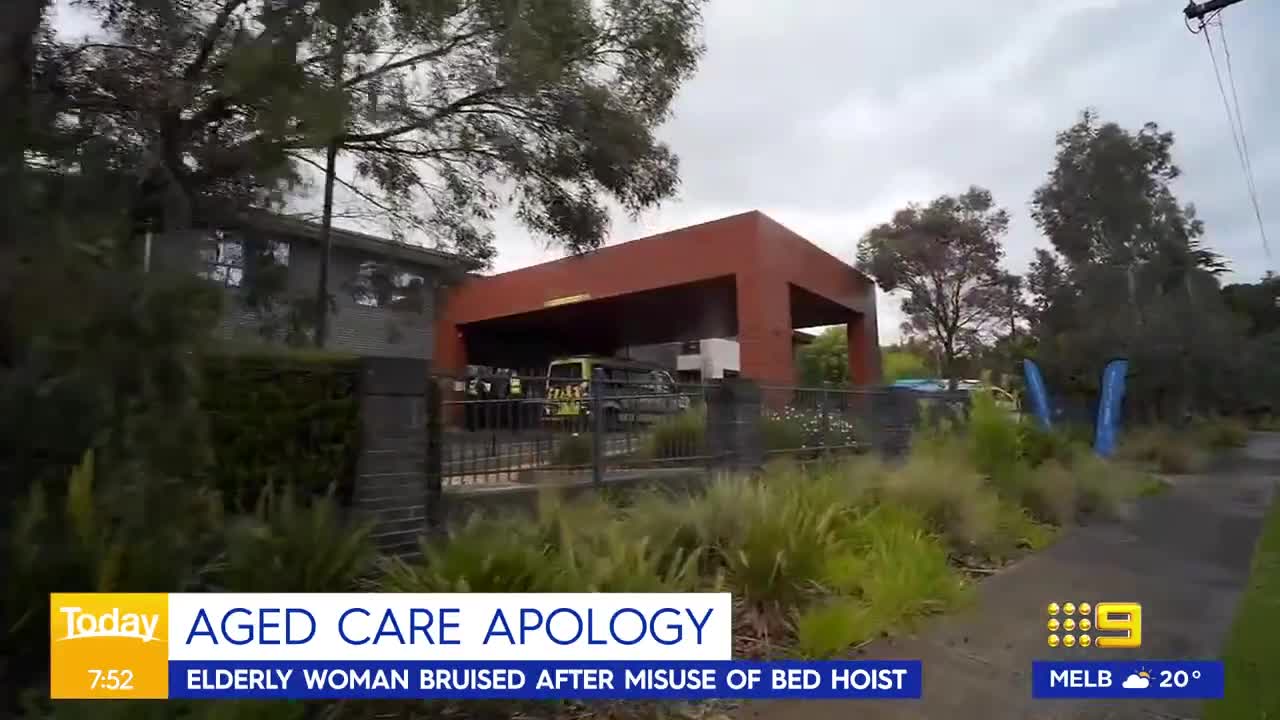 Elderly woman left with severe bruising at aged care facility _ 9 News Australia