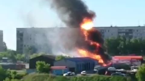 gas station explosion in Russia