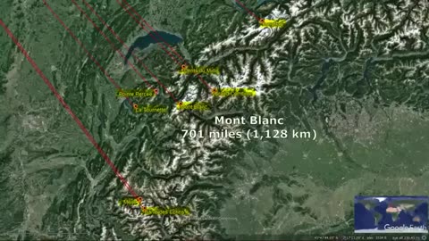 Flat Earth - Alps Seen From Wales Destroys Globe Model