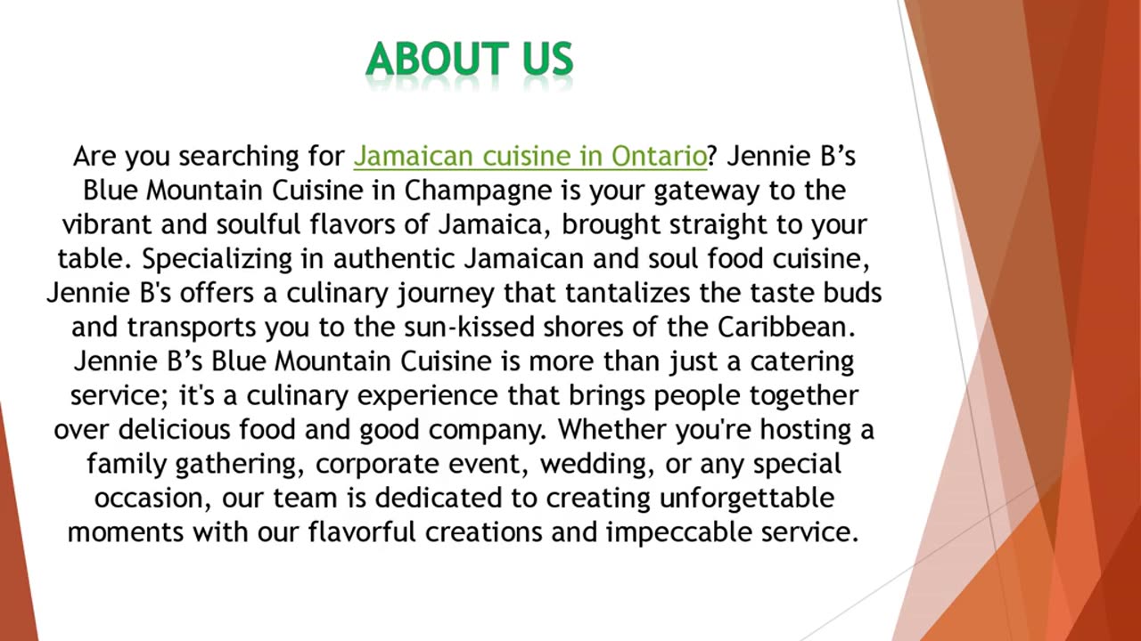 Are you searching for Jamaican cuisine in Ontario?