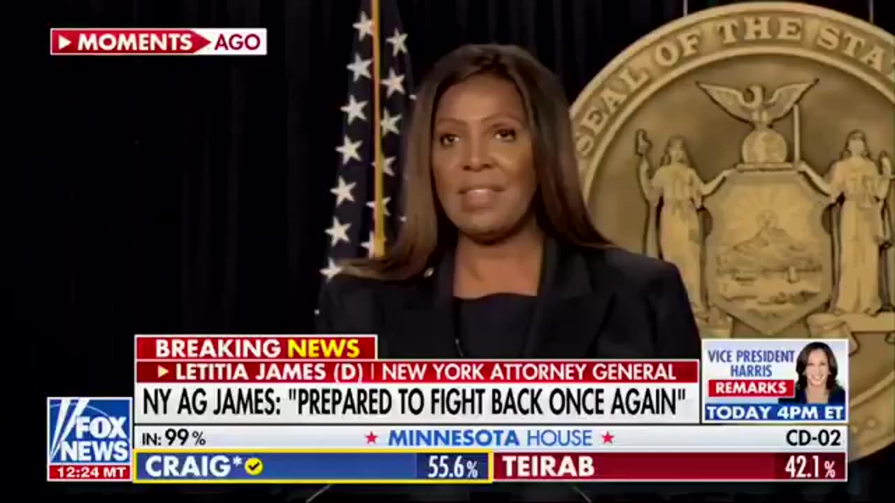 Letitia James Vows to Fight Back, Denies Election Result