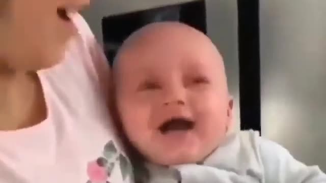 Very very funny baby so qute and laffing