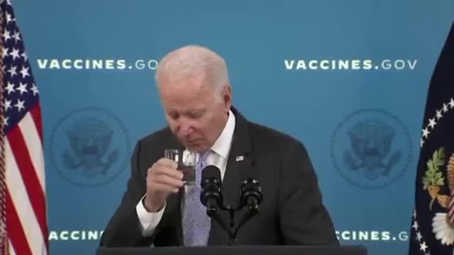 Biden Has Coughing Fit During Speech "I Swallowed Wrong"