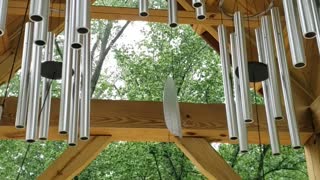 Wind chimes in the rain