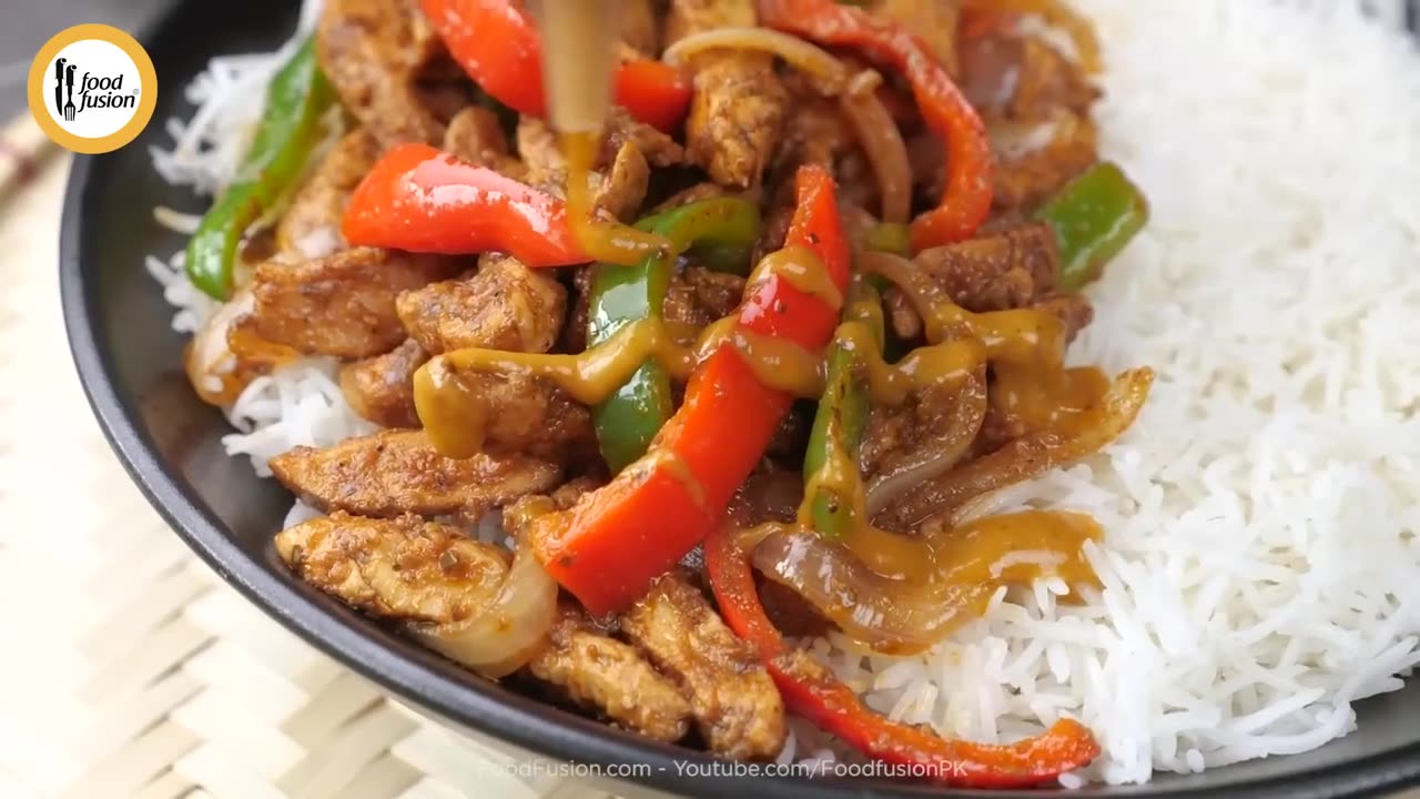 Fajita chicken Rice bowl recipe