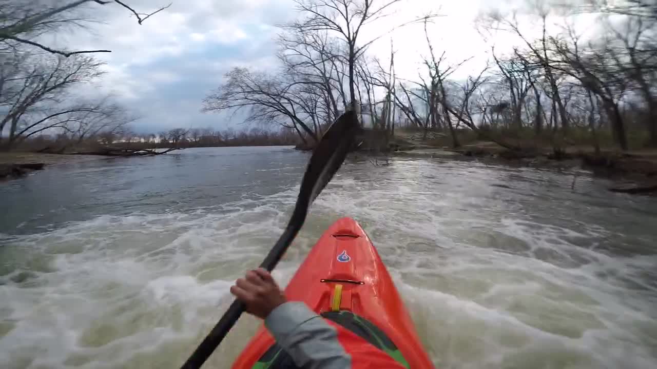 Kayaker Shoots Down a Drainage Pipe